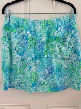 IBKUL Skort L | Blue Green Paisley Swirl